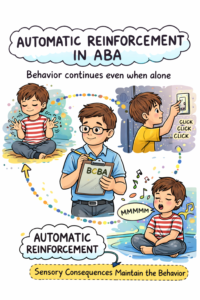 Automatic Reinforcement in ABA: Causes, Examples, and Treatment Automatic Reinforcement in ABA: Causes, Examples, and TreatmentChatGPT Image Dec 30, 2025, 10_46_04 AM