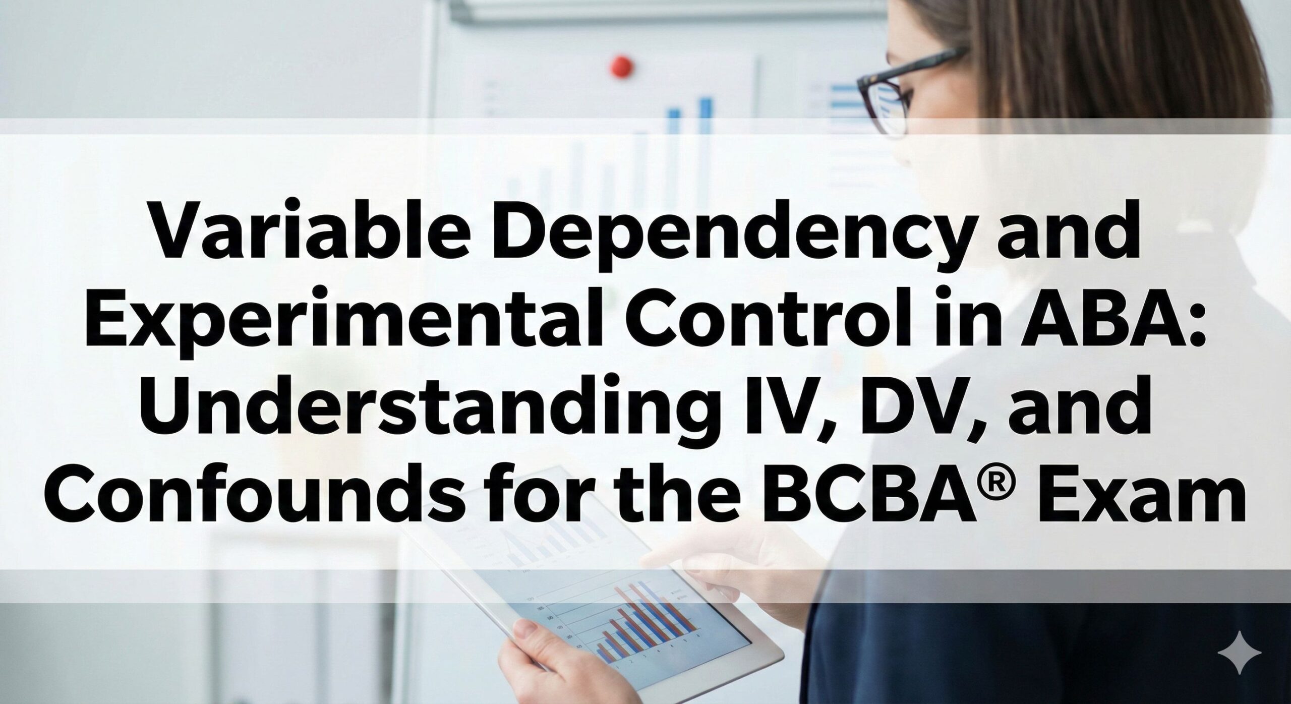 Variable Dependency and Experimental Control: Understanding IV, DV, and Confounds for the BCBA® Exam Image Name 