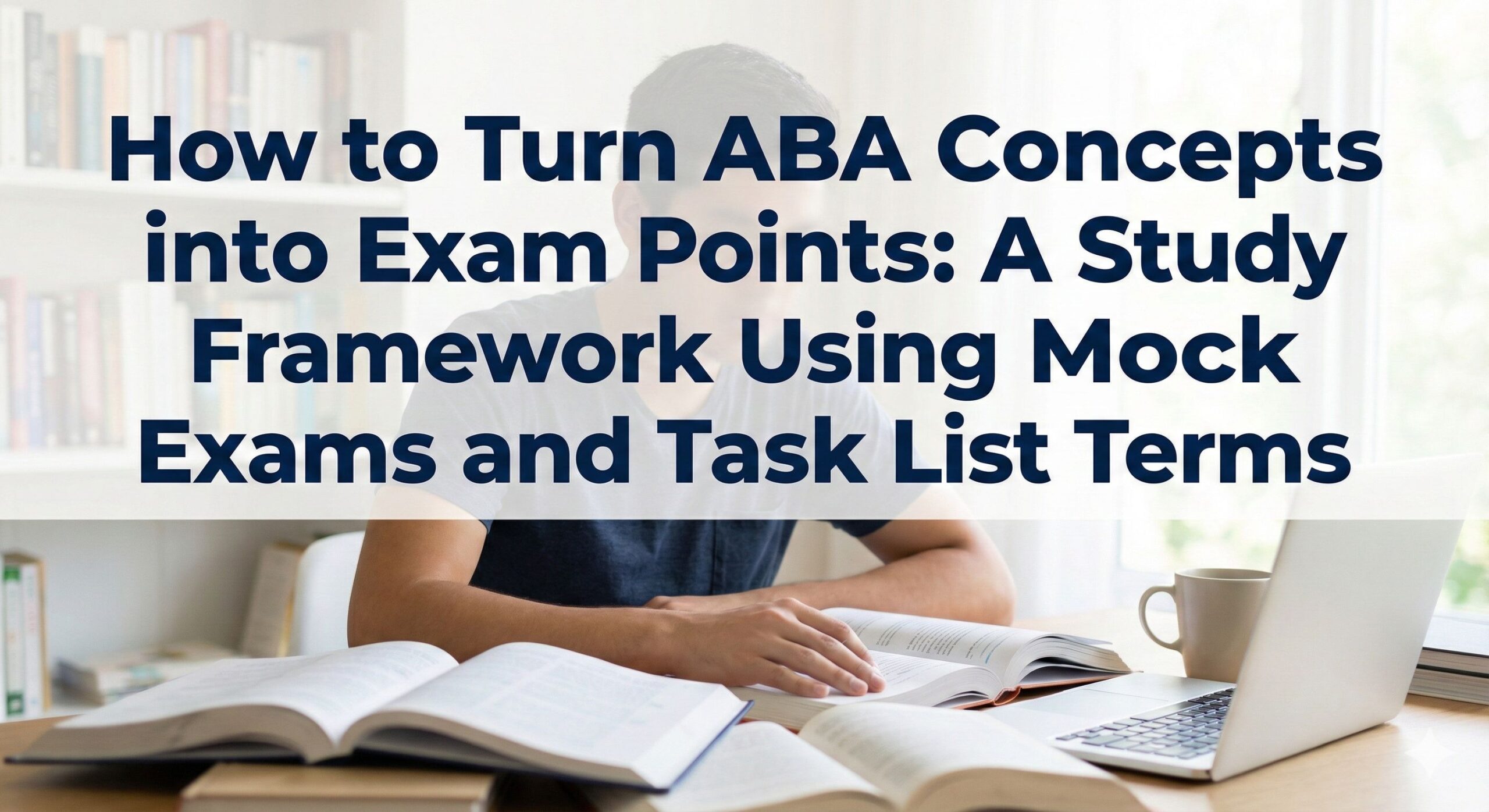 How to Turn ABA Concepts into Exam Points: A Study Framework Using Mock Exams and Task List Terms Image Name 