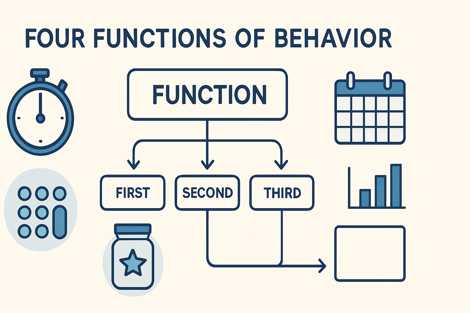 The Four Functions of Behavior in ABA: Definitions, Examples & Exam Tips The Four Functions of Behavior in ABA: Definitions, Examples & Exam Tipsfour-functions-of-behavior-aba-exam-guide-img-1