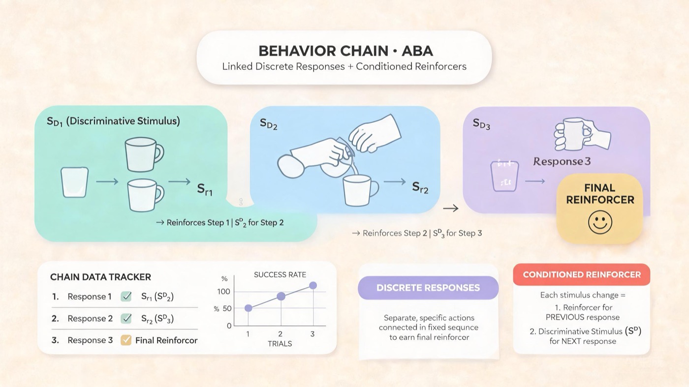 Behavior Chain Analysis for BCBA Exam: Definition, Examples & Common Traps Behavior Chain Analysis for BCBA Exam: Definition, Examples & Common Trapsbehavior-chain-analysis-bcba-exam-img-1