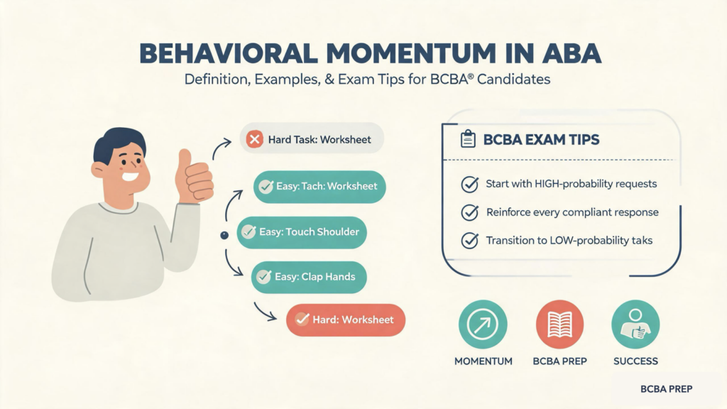 behavioral-momentum-aba-featured Behavioral Momentum in ABA: Definition, Examples, and Exam Tips for BCBA® Candidatesbehavioral-momentum-aba-featured