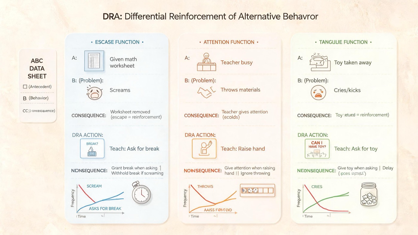 Differential Reinforcement of Alternative Behavior (DRA): ABA Guide Differential Reinforcement of Alternative Behavior (DRA): ABA Guidedifferential-reinforcement-of-alternative-behavior-img-1