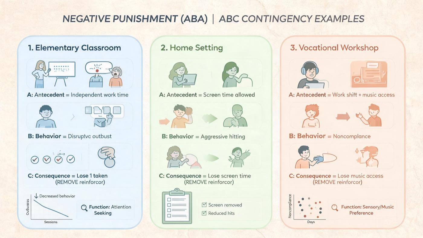 3 Key Examples of Negative Punishment in ABA: A Practical Guide 3 Key Examples of Negative Punishment in ABA: A Practical Guideexamples-of-negative-punishment-aba-img-1