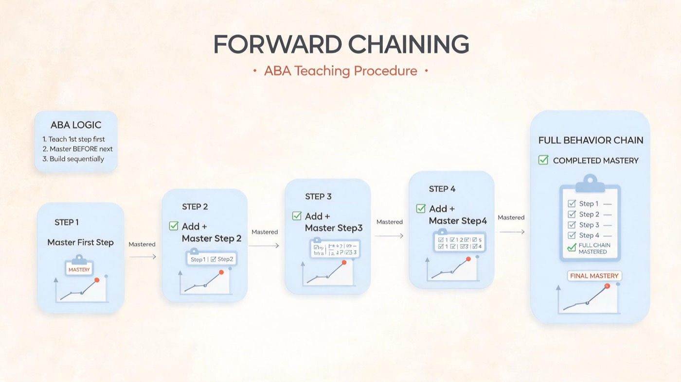 Forward Chaining in ABA: A Complete Guide for BCBA Exam Prep Forward Chaining in ABA: A Complete Guide for BCBA Exam Prepforward-chaining-aba-bcba-exam-prep-img-1