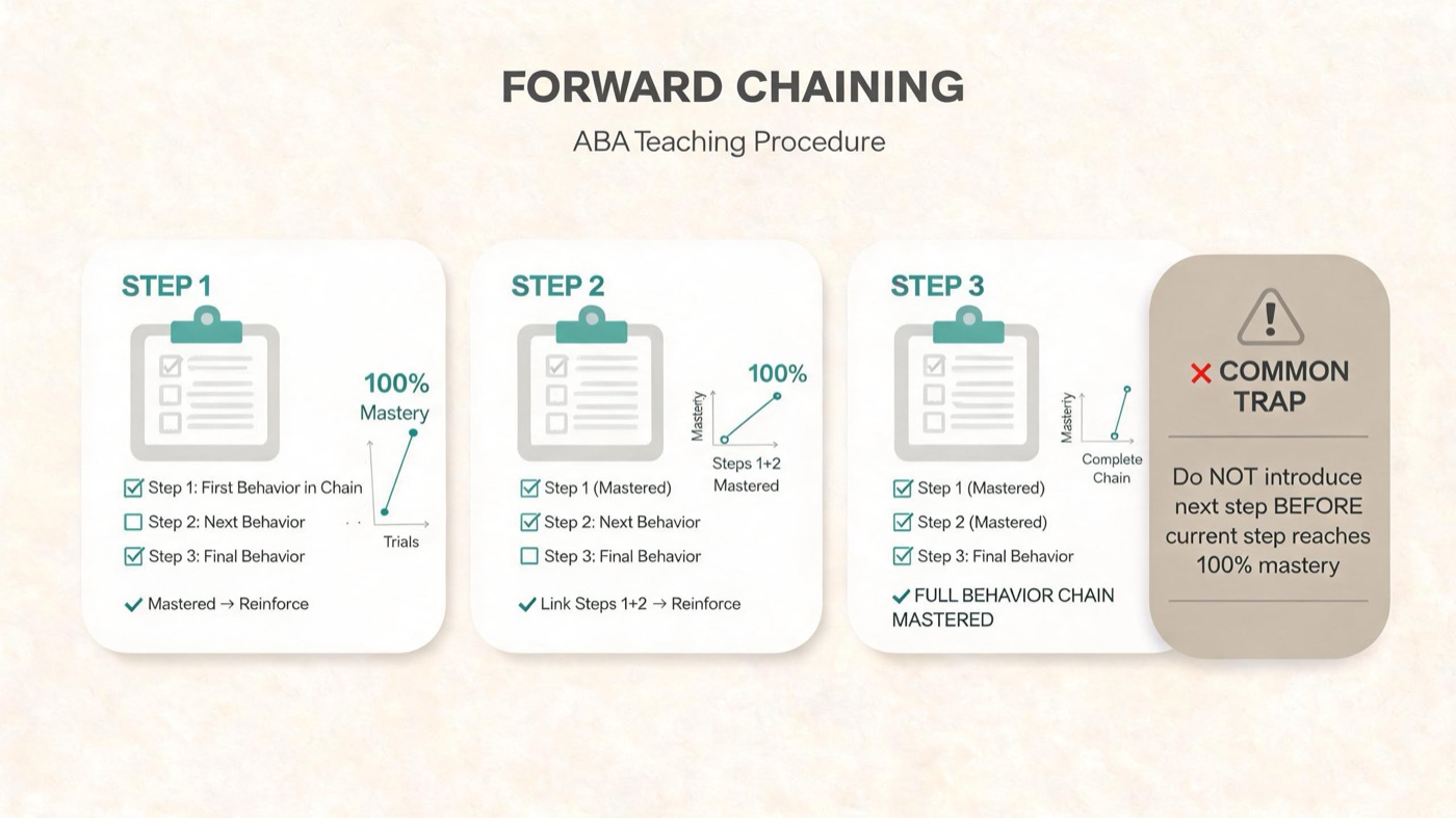 Forward Chaining in ABA: A Complete Guide for BCBA Exam Prep Forward Chaining in ABA: A Complete Guide for BCBA Exam Prepforward-chaining-aba-bcba-exam-prep-img-2