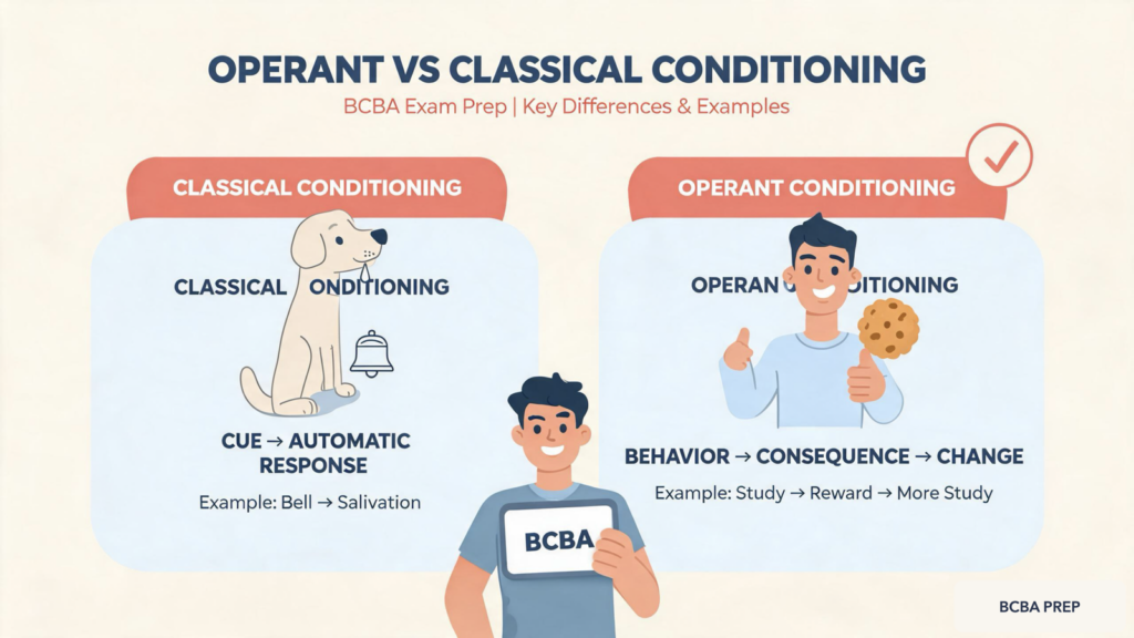 operant-vs-classical-conditioning-bcba-exam-featured Operant vs Classical Conditioning for BCBA Exam: Key Differences & Examplesoperant-vs-classical-conditioning-bcba-exam-featured