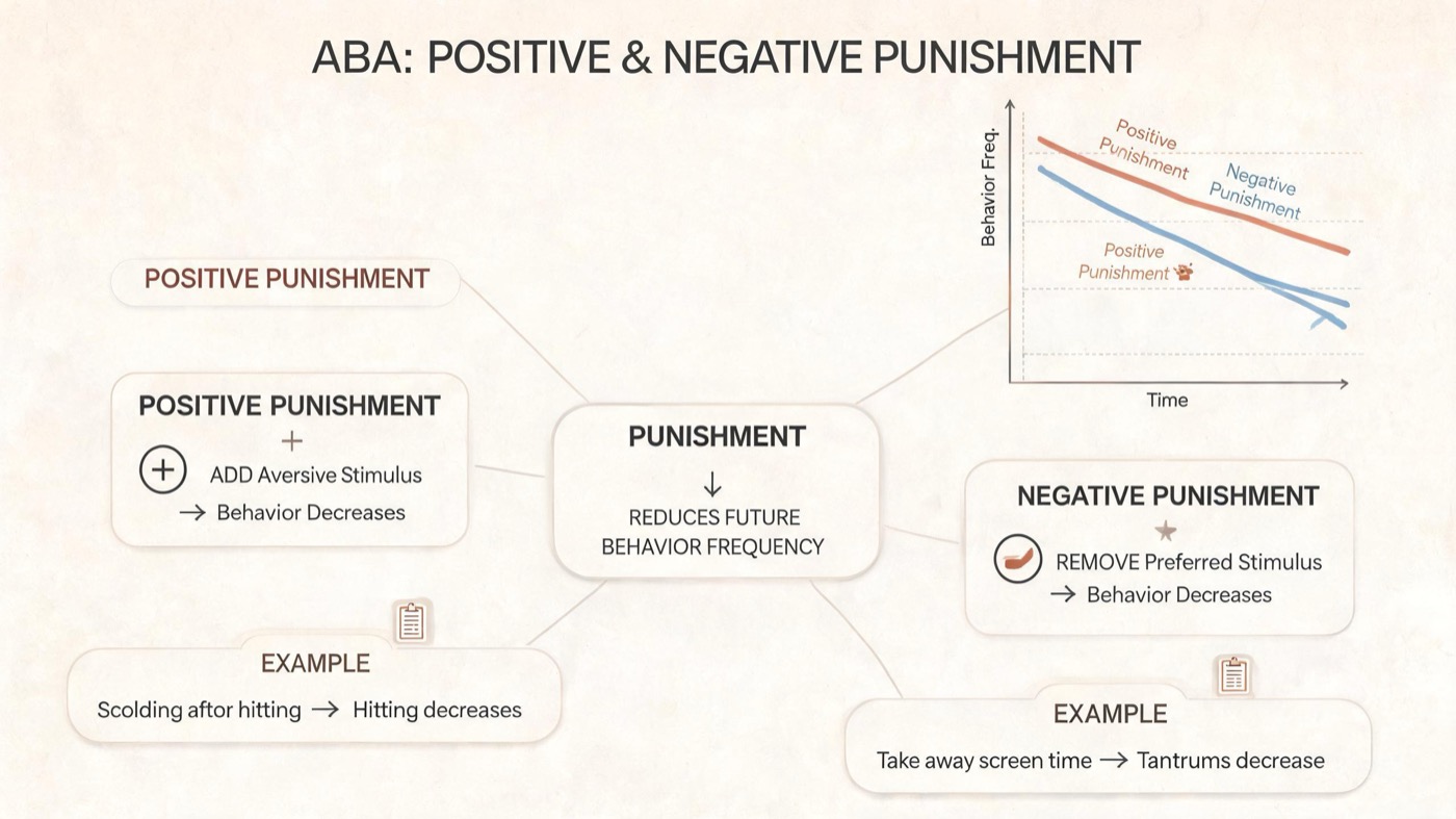 Positive vs Negative Punishment: ABA Guide with Examples Positive vs Negative Punishment: ABA Guide with Examplespositive-vs-negative-punishment-bcba-exam-guide-img-1
