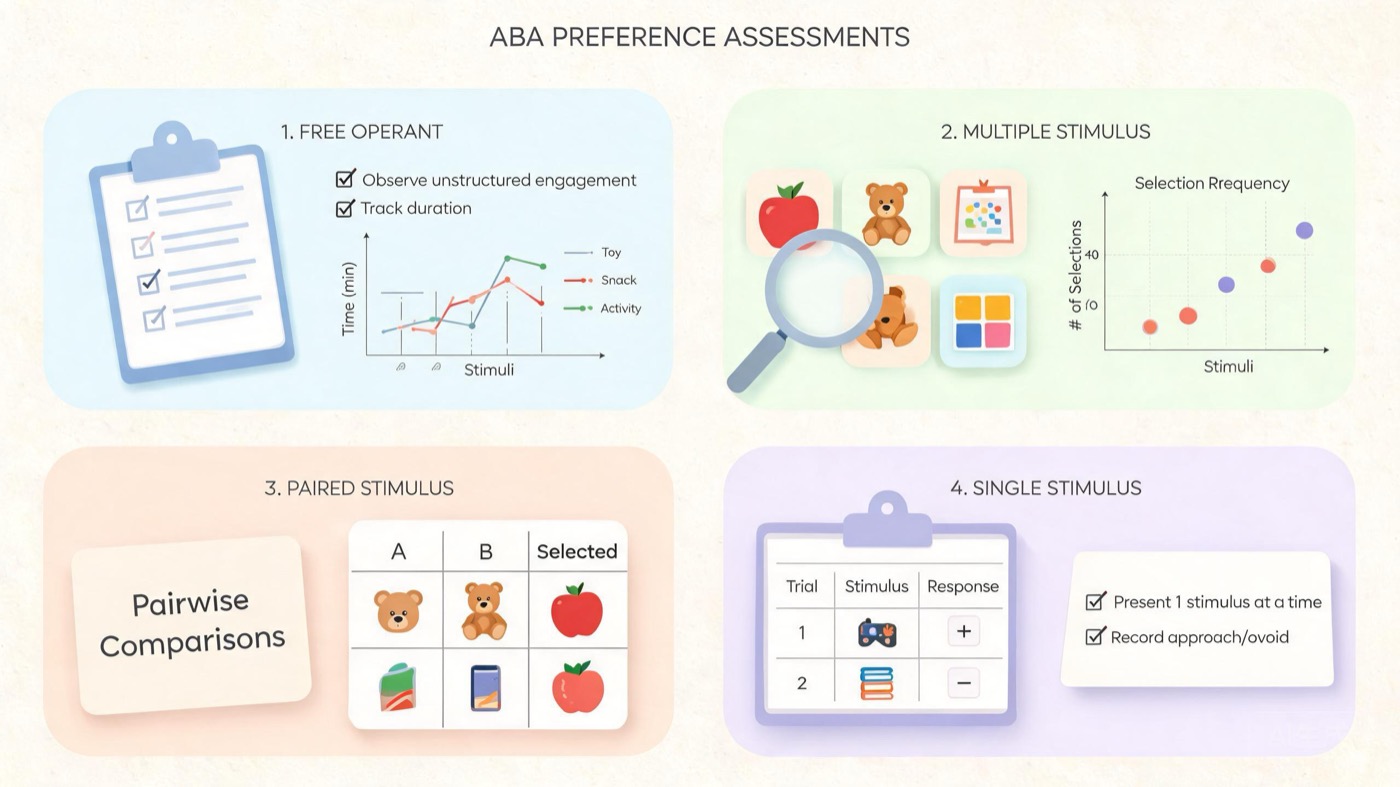 Preference Assessments in ABA: A Complete Guide for BCBA® Exam Prep Preference Assessments in ABA: A Complete Guide for BCBA® Exam Preppreference-assessments-aba-bcba-exam-guide-img-1