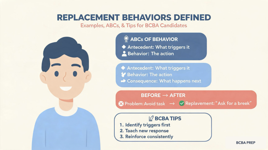 replacement-behaviors-defined-featured Replacement Behaviors Defined: Examples, ABCs, and Tips for BCBA Candidatesreplacement-behaviors-defined-featured