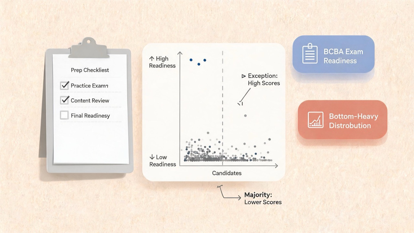 State of BCBA Exam Readiness 2026: What 1,695 Free Mock Attempts Reveal State of BCBA Exam Readiness 2026: What 1,695 Free Mock Attempts Revealbcba-exam-readiness-2026-mock-study-img-1