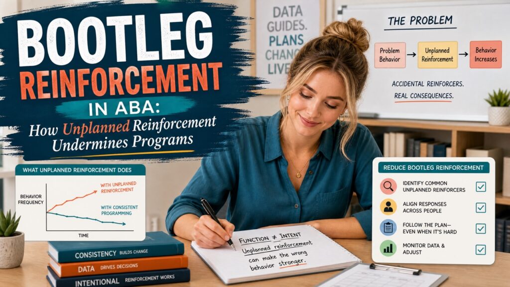 bootleg-reinforcement-in-aba-how-unplanned-reinforcement-undermines-programs-featured Bootleg Reinforcement in ABA: How Unplanned Reinforcement Undermines Programsbootleg-reinforcement-in-aba-how-unplanned-reinforcement-undermines-programs-featured