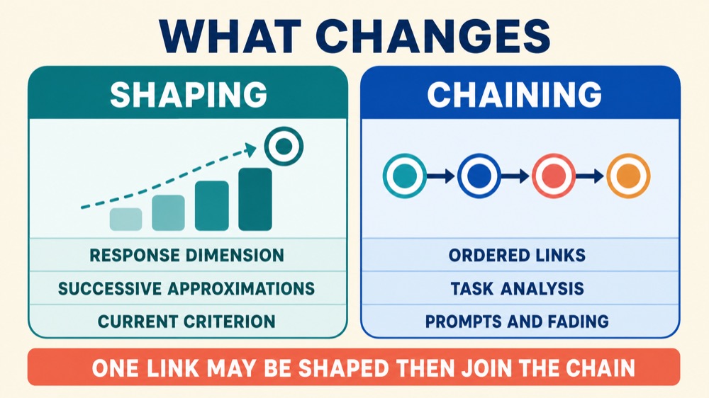 Shaping vs Chaining in ABA: Key Differences Explained Shaping vs Chaining in ABA: Key Differences Explainedshaping-vs-chaining-in-aba-key-differences-explained-image-1