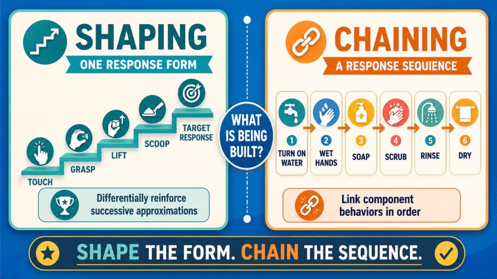 Shaping vs. Chaining in ABA: Key Differences Shaping vs. Chaining in ABA: Key Differenceswhat-is-the-difference-between-shaping-and-chaining-in-aba-image-1