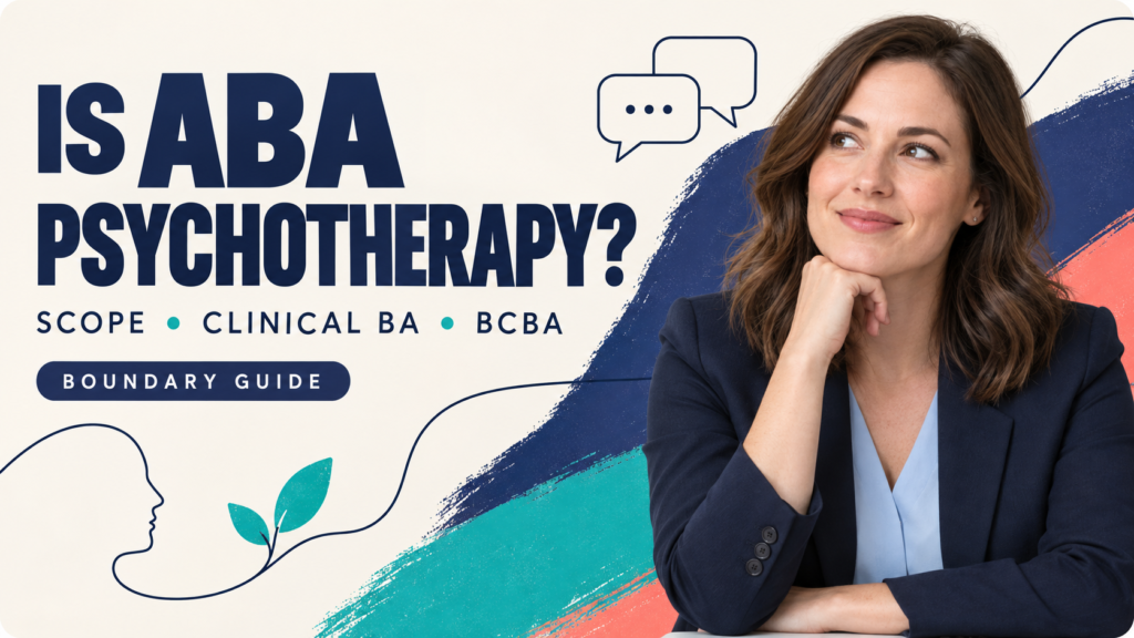 featured Is ABA Psychotherapy? Scope, Clinical Behavior Analysis, and BCBA Boundariesfeatured