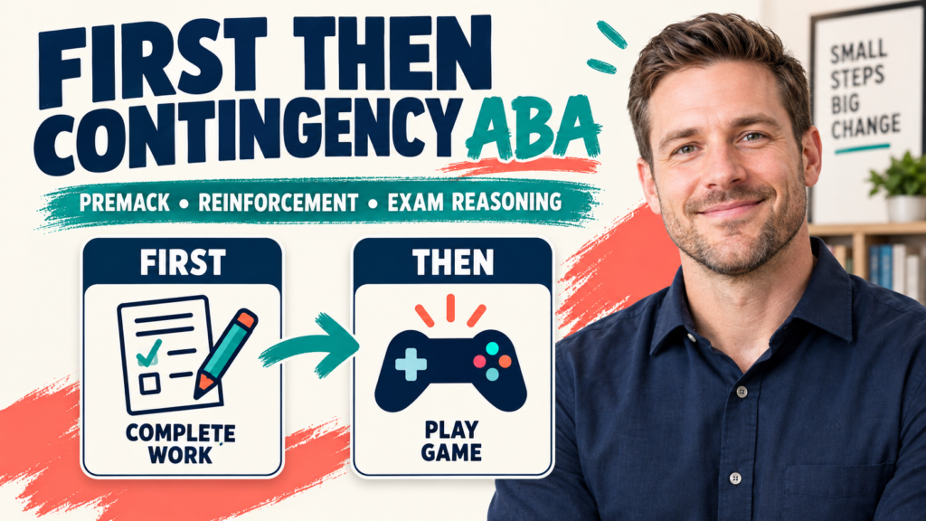 featured First Then Contingency in ABA: Premack Principle, Examples, and Exam Reasoningfeatured