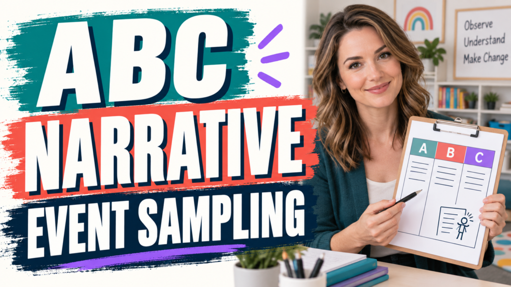 featured ABC Narrative Event Sampling in ABA: Purpose, Examples, and BCBA Exam Logicfeatured