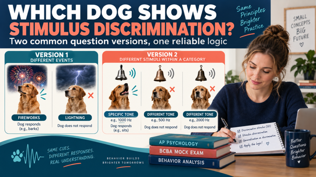 featured Which Dog Is Demonstrating Stimulus Discrimination in the Following Scenarios?featured