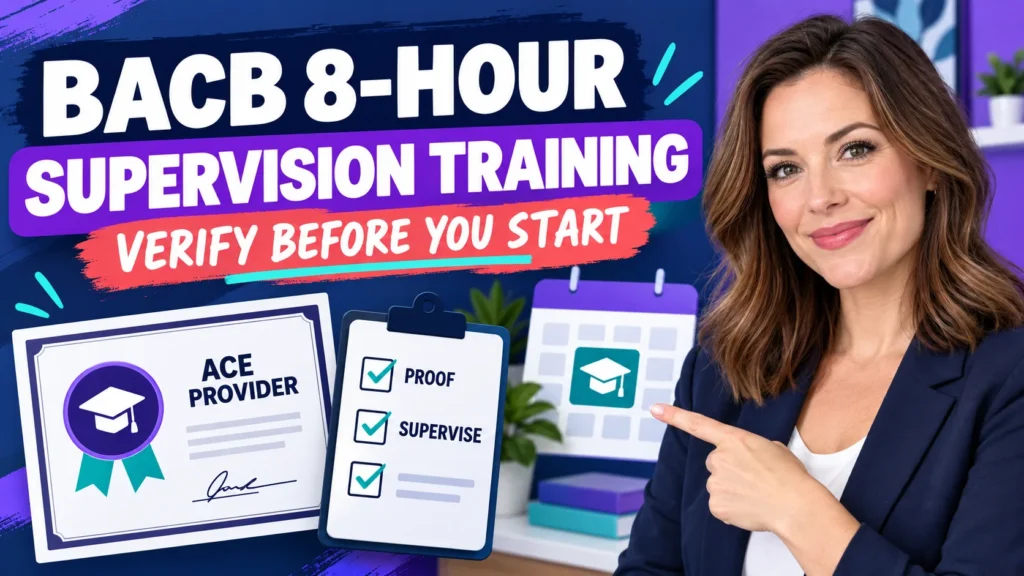 featured BACB 8 Hour Supervision Training: Verification Checklistfeatured