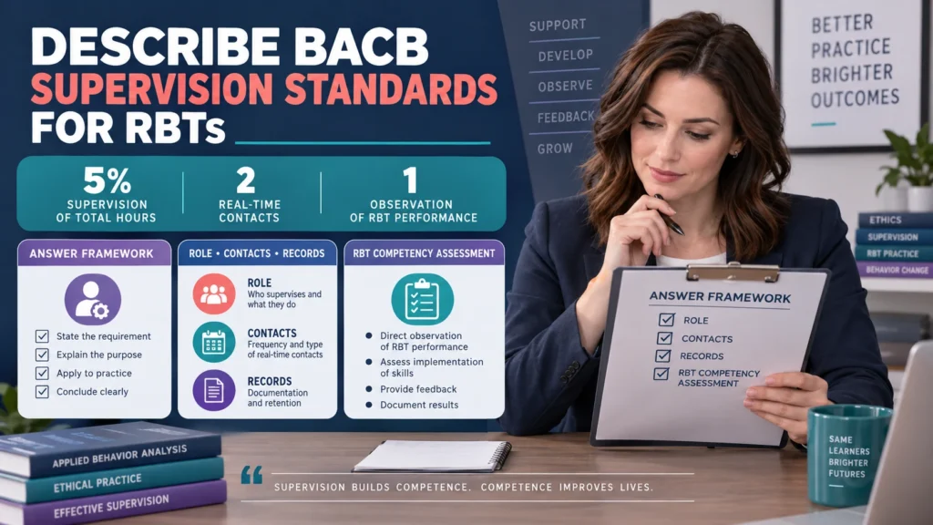 featured Describe BACB Supervision Standards for RBTs: Competency Answer Guidefeatured