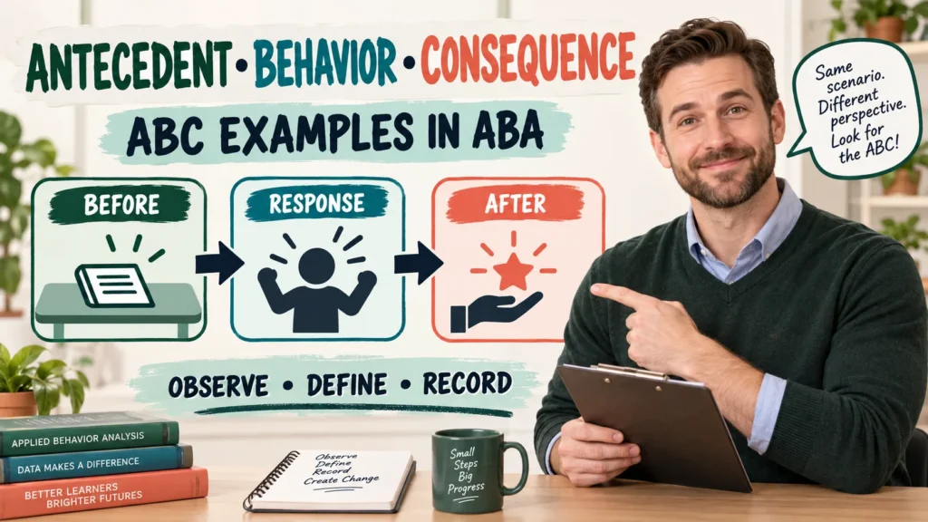 featured Example of Antecedent, Behavior, and Consequence in ABAfeatured