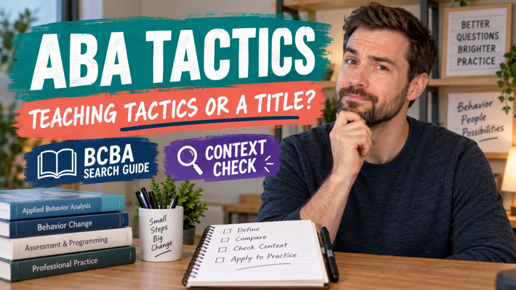featured ABA Tactics: A Behavior-Analytic Way to Evaluate Teaching Tacticsfeatured