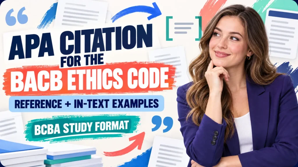Apa Format Entry Example APA Citation for the BACB Ethics Code: Format