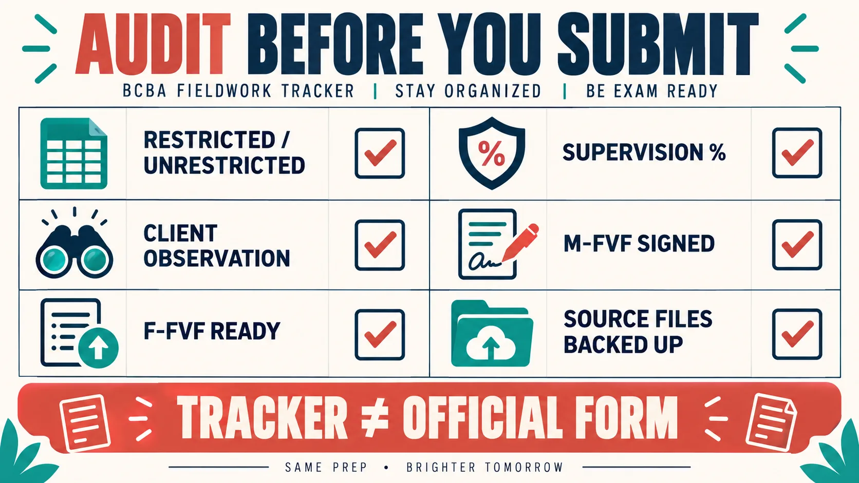 BCBA Fieldwork Tracker: What to Log and Audit Each Month BCBA Fieldwork Tracker: What to Log and Audit Each Monthfieldwork-audit-checklist