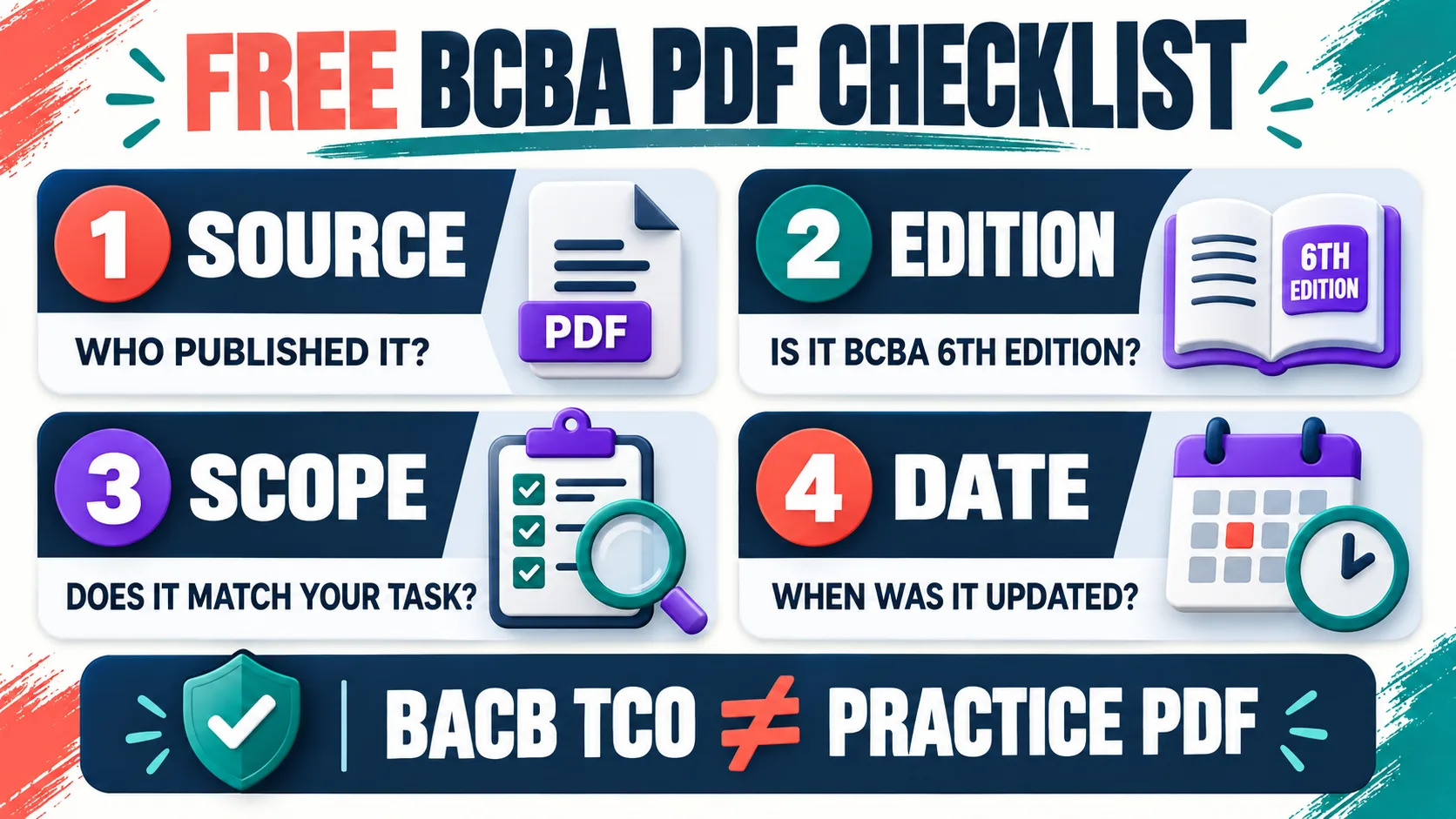 BCBA Study Guide PDF Free: How to Check the Edition and Study Smarter BCBA Study Guide PDF Free: How to Check the Edition and Study Smarterpdf-checklist-v1